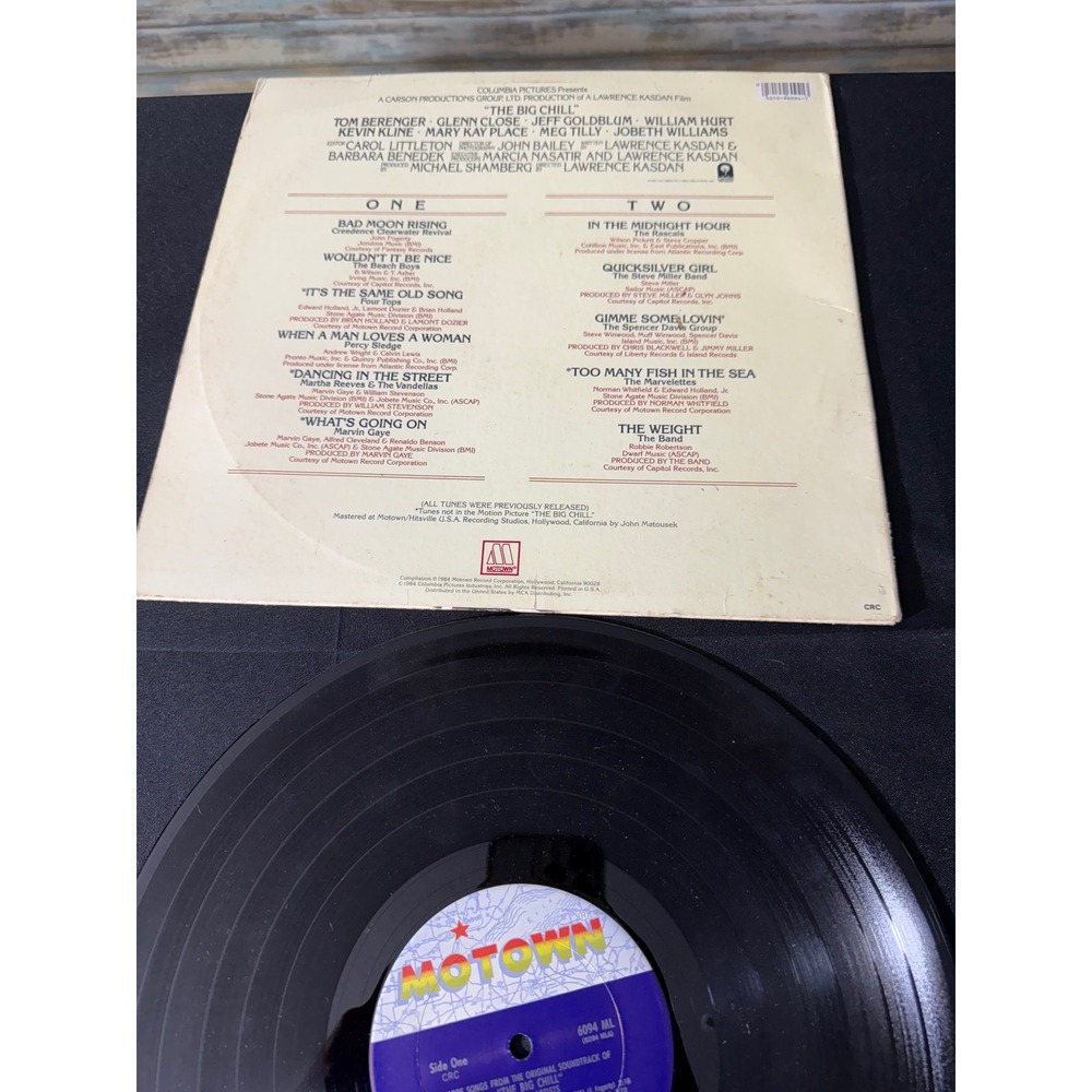 Motown The Big Chill‎ Soundtrack LP 12" Black Excellent 1984 Vinyl 6094ML - Picture 4 of 4